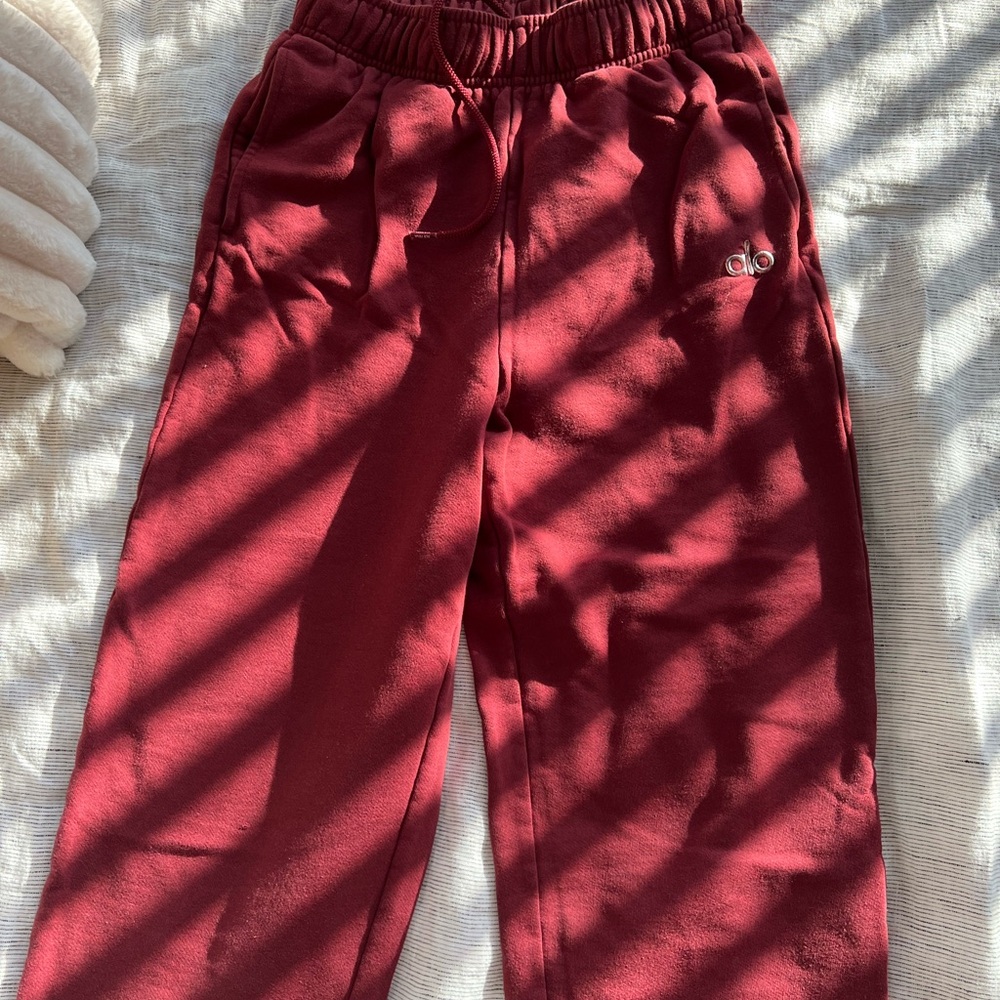 ALO Yoga Burgundy Track Pants